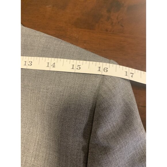 J. Crew Bi-Stretch Wool Blazer Italy Tollegno 1900 Lined Gray Size 12 - Picture 9 of 11